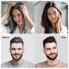 BELEZALIB applied to hair showing even color distribution benefit