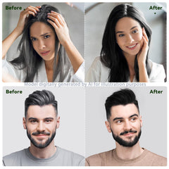 BELEZALIB before and after showing gray coverage and natural-looking color