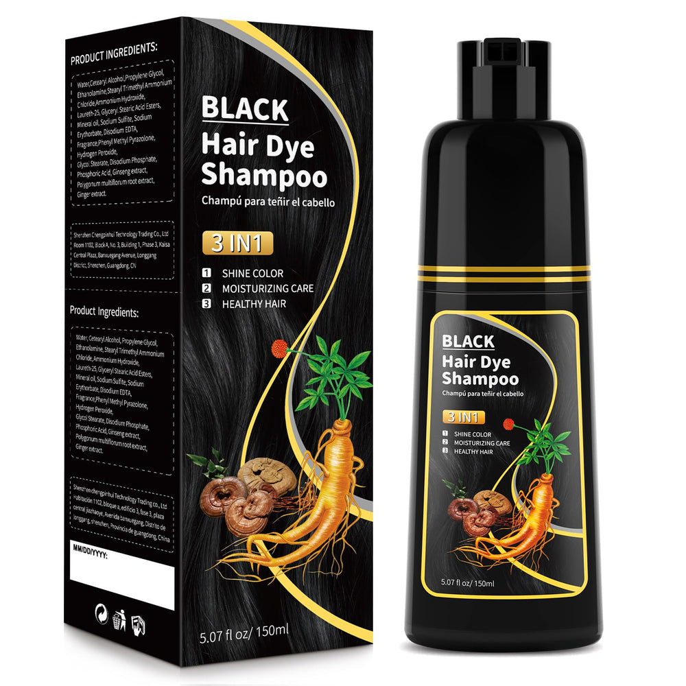 BELEZALIB front bottle showing black shampoo and packaging benefits