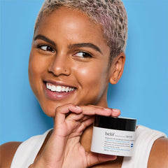 belif balm turning into oil when massaged demonstrating makeup dissolving power
