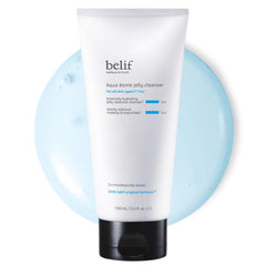belif front bottle showing cleanser and label, highlights gentle cleansing