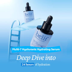 belif serum next to night cream in calming bedroom setting for overnight nourishment