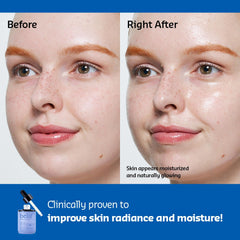 belif close-up of silky serum texture highlighting fast absorption benefit