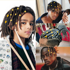Belinreli on braids lifestyle shot demonstrating finished look and wearable shine