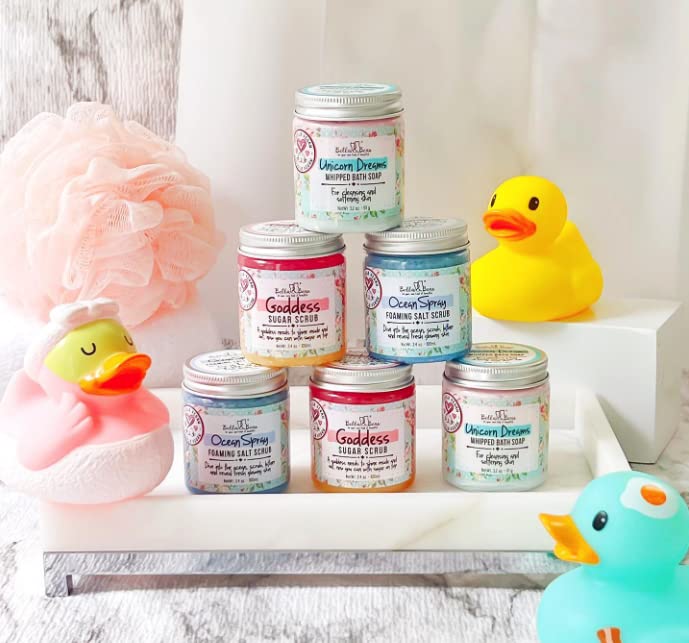Bella & Bear jar beside travel kit illustrating compact 3.2oz convenience
