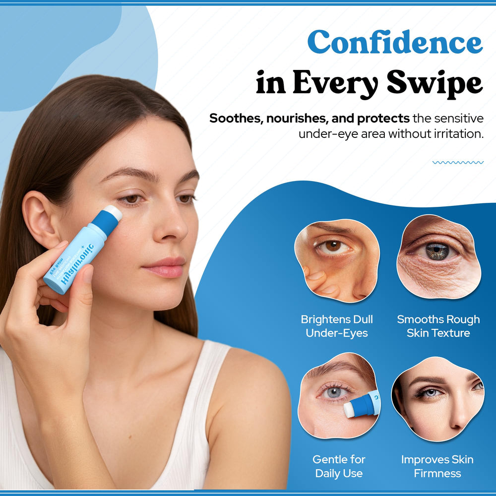 Bella Bliss being applied under eye demonstrating quick hydration and smoothing