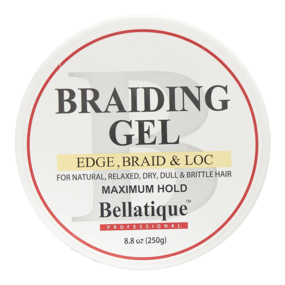 BELLATIQUE used on braids demonstrating strong, lasting hold