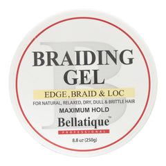 BELLATIQUE used on braids demonstrating strong, lasting hold