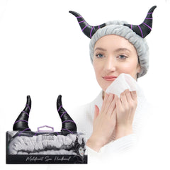 Belle Maison Maleficent headband front view showing character detail and comfortable fit