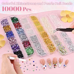 BELLEBOOST 12-compartment organizer keeping rhinestones and pearls separated for neat use
