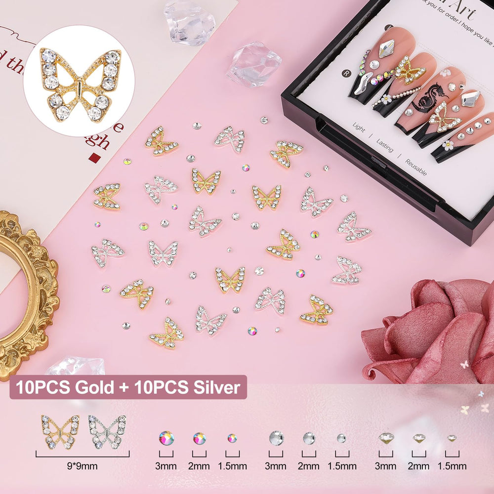 BELLEBOOST spread of bow and heart pearl charms showing color variety for designs