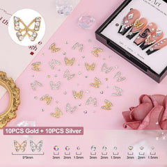 BELLEBOOST spread of bow and heart pearl charms showing color variety for designs
