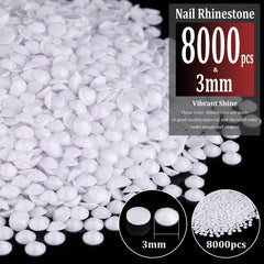 BELLEBOOST close-up of faceted 3mm resin rhinestones highlighting reflective sparkle