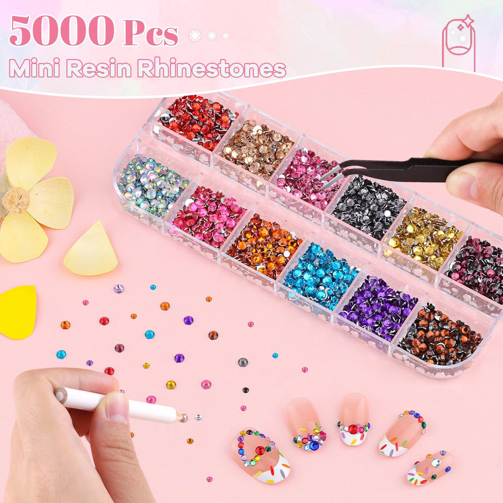 BELLEBOOST close-up of colorful resin gems showing sparkle