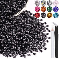 BELLEBOOST front packaging showing 4000 black rhinestones and tools, convenient bulk supply
