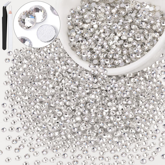 BELLEBOOST front packaging showing 5000 clear rhinestones and included tools for convenience