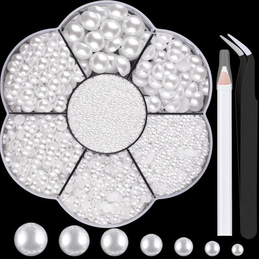BELLEBOOST front view of pearl kit showing 6000 pieces and included tools for ready use