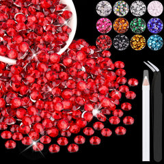 BELLEBOOST front pack of red 5mm rhinestones showing quantity and tools benefit