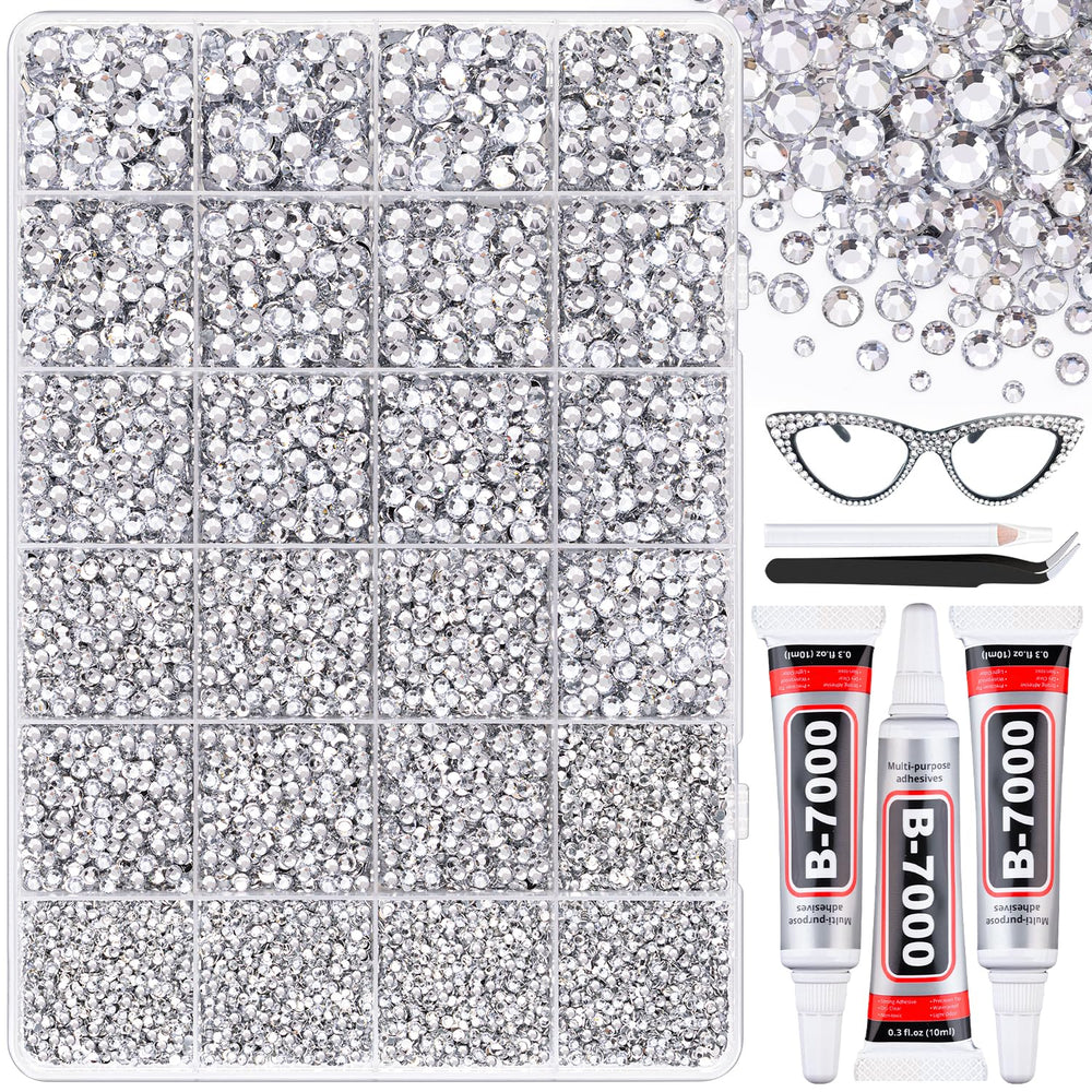 BELLEBOOST front packaging showing full rhinestone kit and glue for ready-to-use crafting