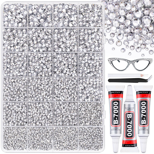 BELLEBOOST front packaging showing full rhinestone kit and glue for ready-to-use crafting