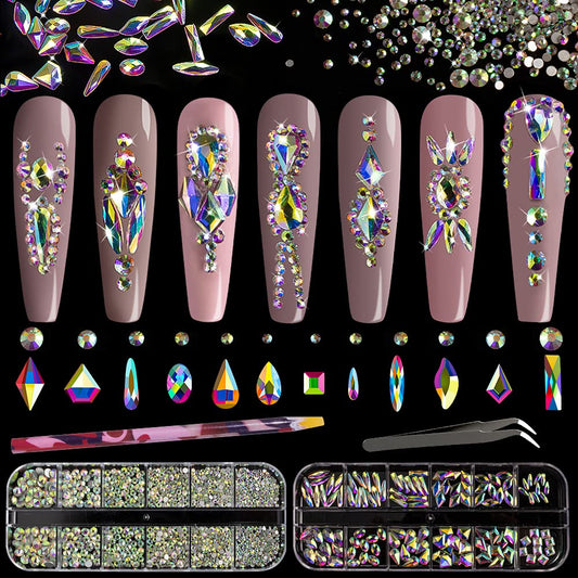 BELLEBOOST front packaging showing full rhinestone kit and tools for easy selection