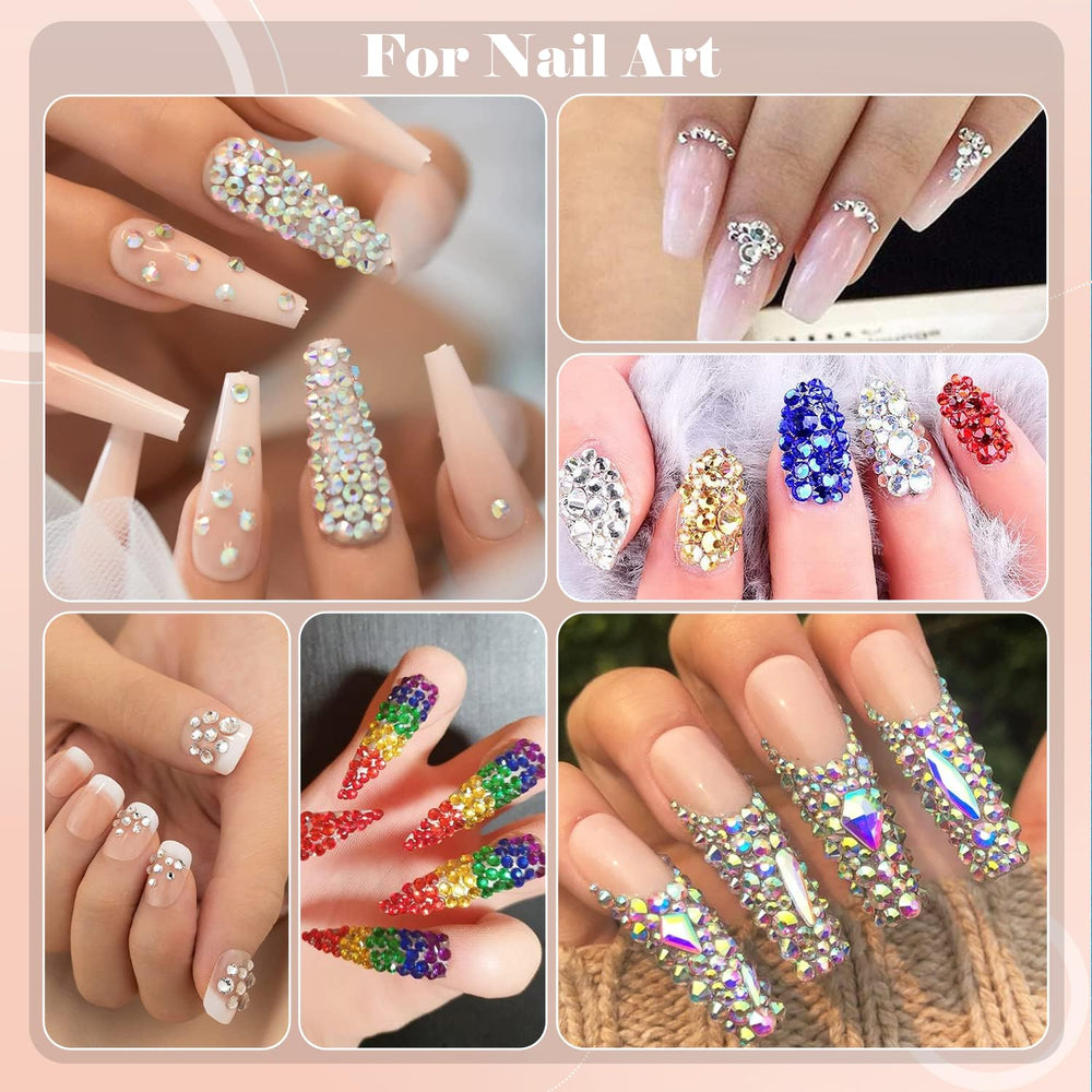 BELLEBOOST nail application scene showing gems adhered and enhancing manicure look