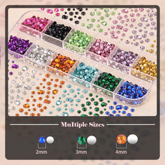 BELLEBOOST mixed-color flat-back rhinestones top view offering creative color variety