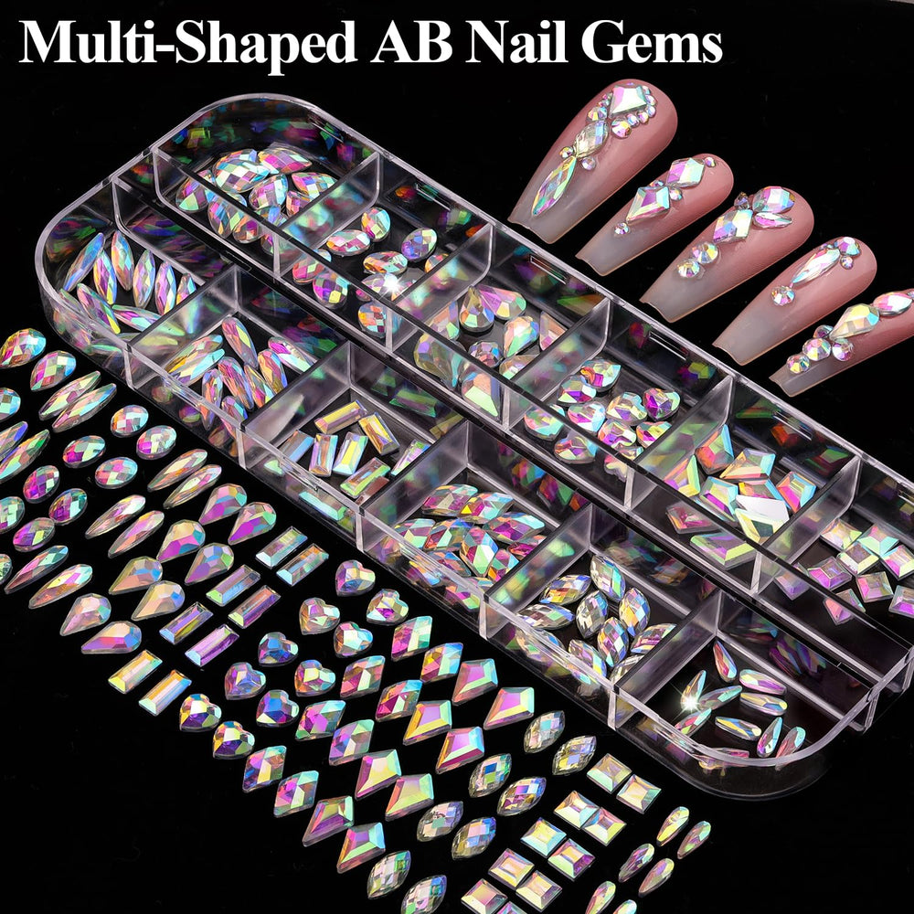 BELLEBOOST mixed-shape bedazzling gems tray with diverse shapes for custom looks