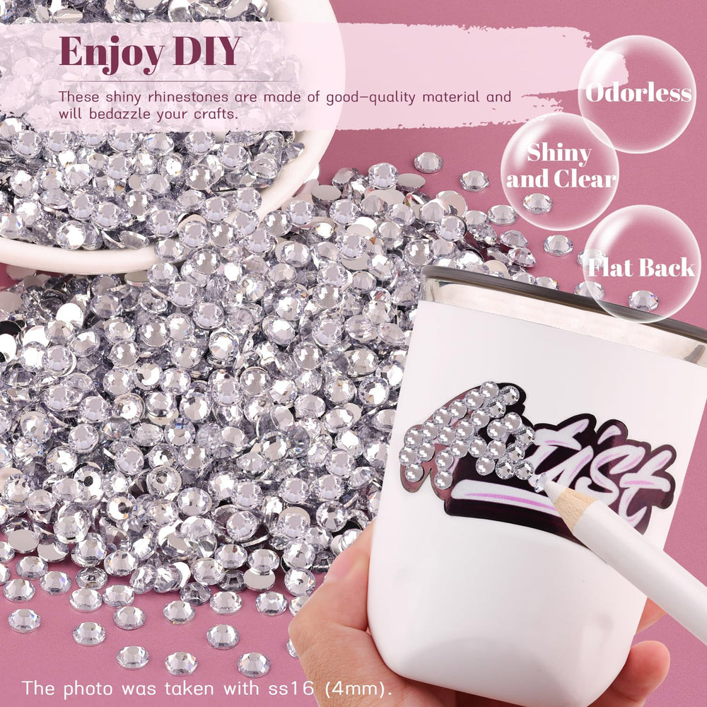 BELLEBOOST rhinestones applied to nails demonstrating neat, durable decorative effect