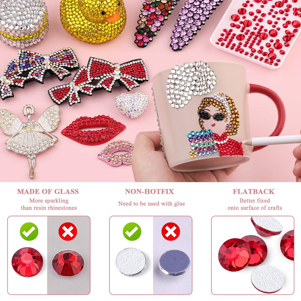 BELLEBOOST rhinestones applied to nails demonstrating precise nail art accent