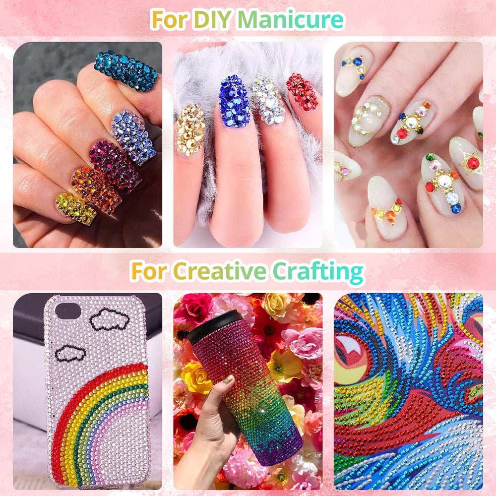 BELLEBOOST rhinestones used on nail art adding textured shine