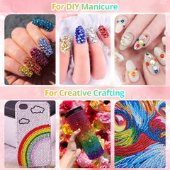 BELLEBOOST rhinestones used on nail art adding textured shine