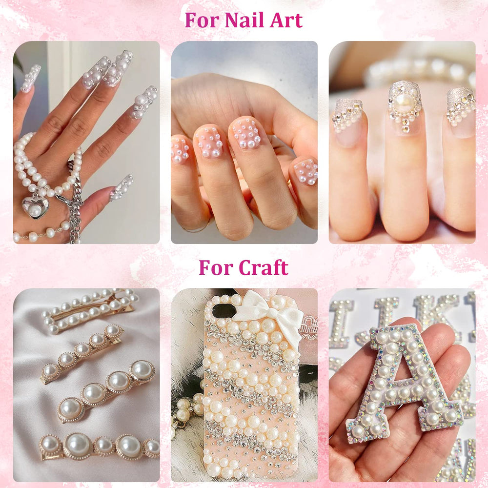 BELLEBOOST decorated nails using mixed pearl sizes for professional-looking accents