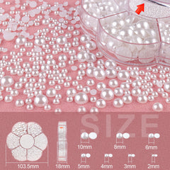 BELLEBOOST texture detail of flat-back half-round pearl surface for clean professional look