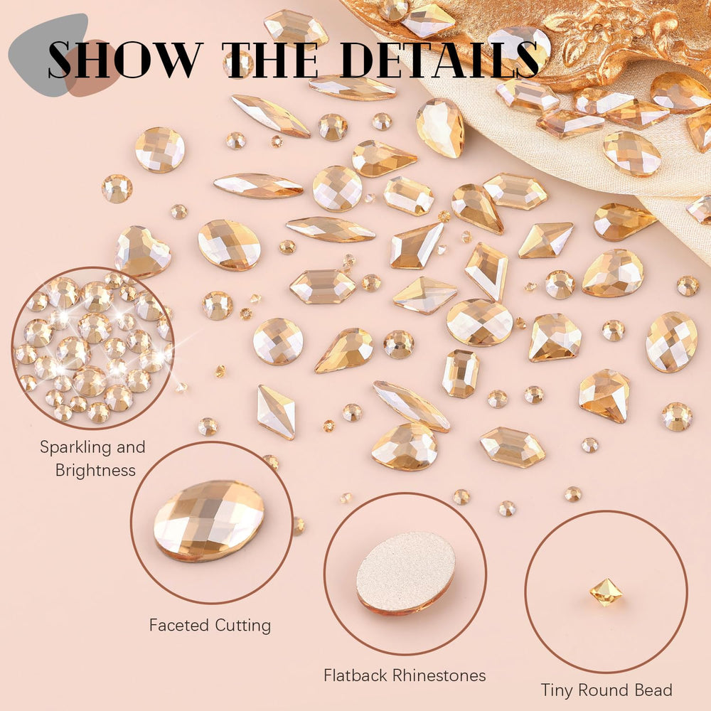 BELLEBOOST assorted shape collection close-up demonstrating variety for creative nail accents