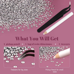 BELLEBOOST 2mm rhinestone beside ruler for scale and accurate size reference