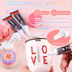 BELLEBOOST three B7000 glue tubes with needle tips, clean targeted application