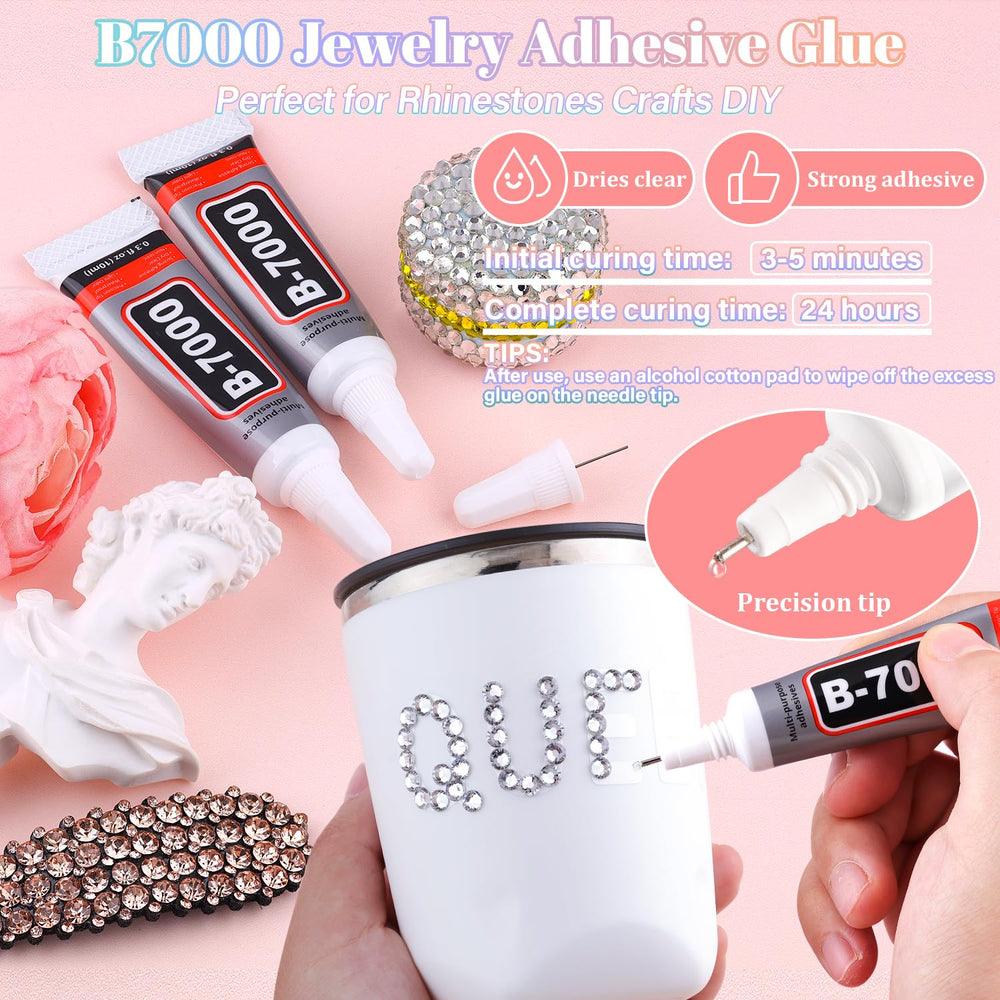 BELLEBOOST pickup pen tweezers and B7000 glue for precise application