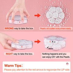 BELLEBOOST pickup pencil and tweezers holding pearls for precise placement benefit