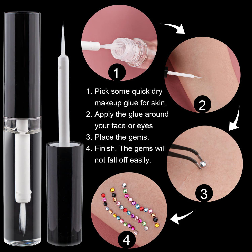 BELLEBOOST glue picker tweezer set laid out for quick accurate application