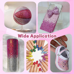 BELLEBOOST gems on tumbler during application demonstrating secure bond and vibrant shine