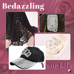 BELLEBOOST silver rhinestones paved on tumbler showing even coverage and sparkle