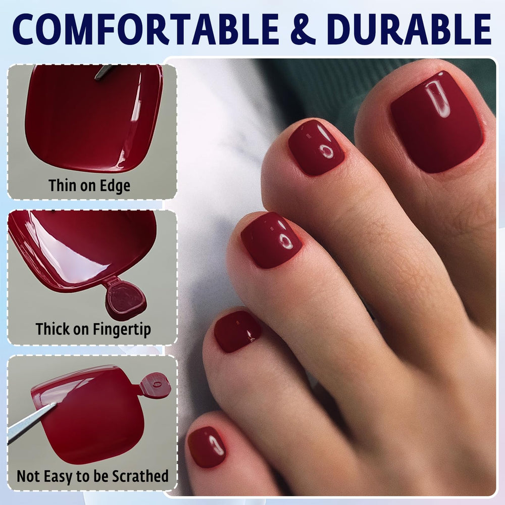 Bellelfin press-on toenails worn in sandals for comfortable stylish wear