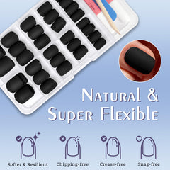 Bellelfin matte black display of 12 sizes arranged for easy selection