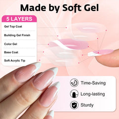 Bellelfin array of pre-numbered nail sizes demonstrating easy custom fit