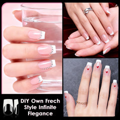 Bellelfin nails next to a coin showing scale and compact short length for practical wear