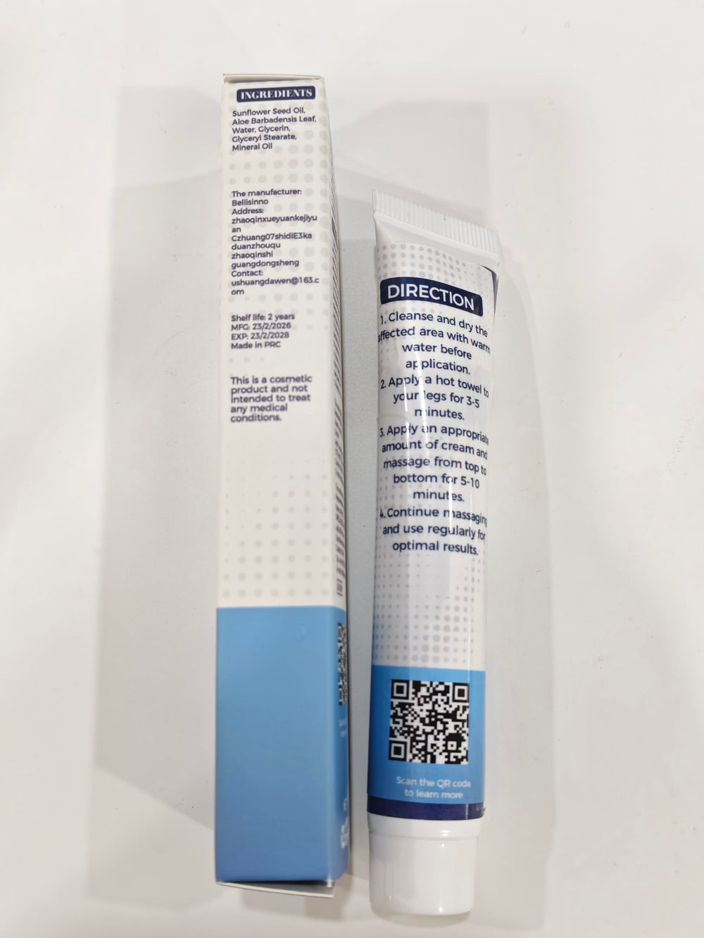 Bellisinno cream on bathroom counter as part of nighttime routine benefit