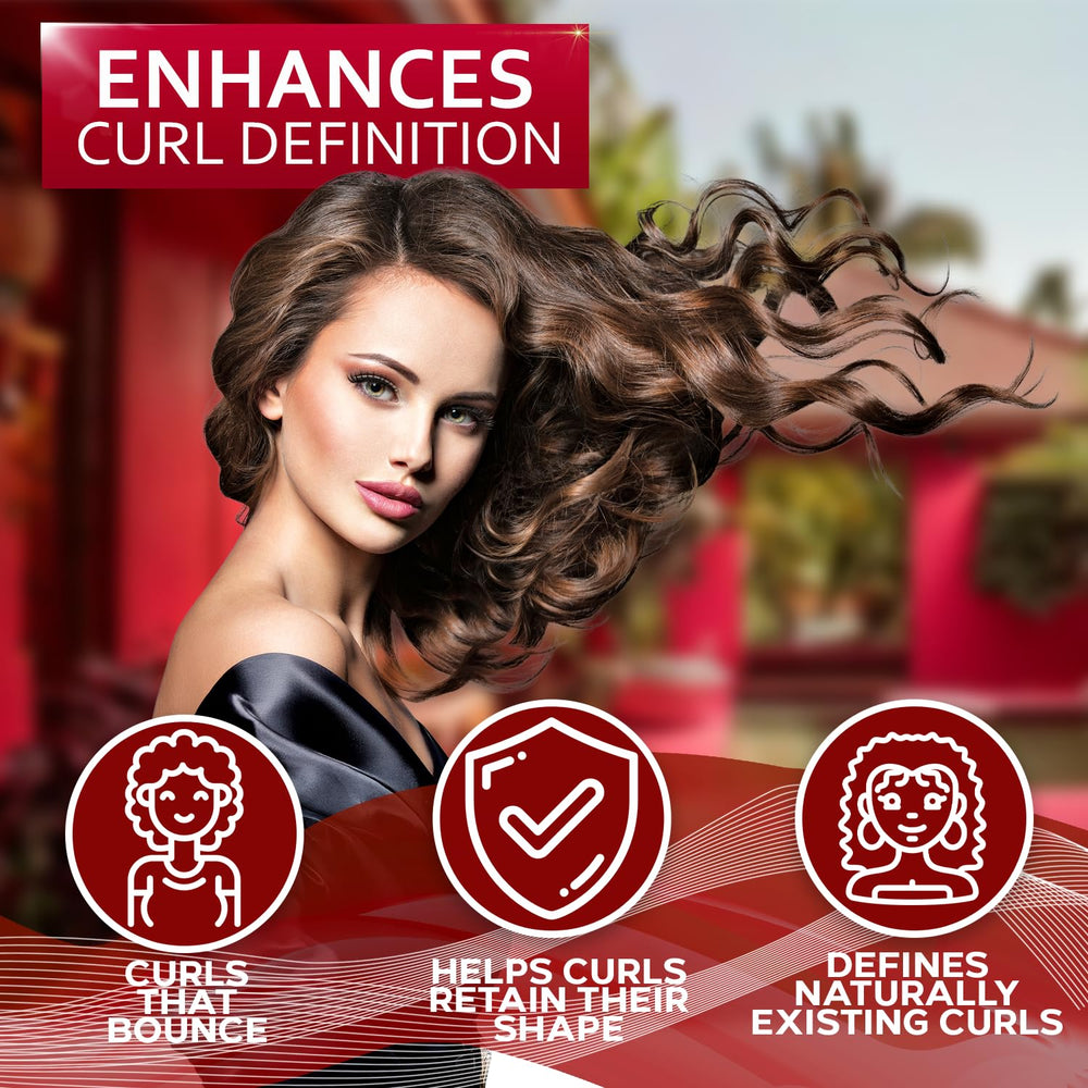 BELLISSO applying mask to hair in hands for improved manageability benefit