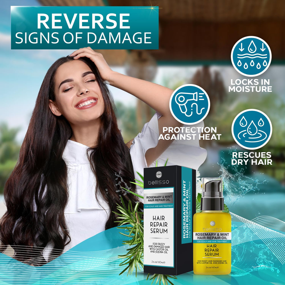 BELLISSO massaged into scalp depicting hydration and refreshed scalp feel