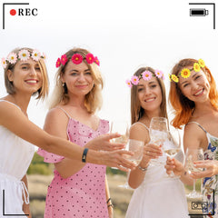 Bememo child wearing floral crown showing gentle fit and playful, photo-ready look